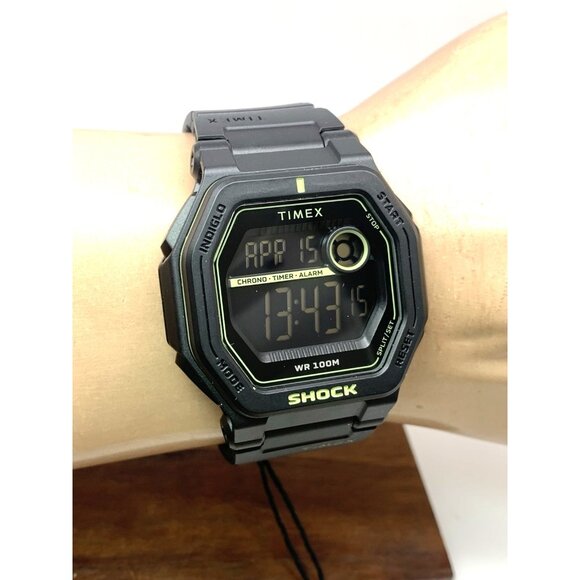 Timex Men's Watch TW2V59800 Command Encounter Digital Quartz Indiglo Black 45mm - Picture 12 of 15